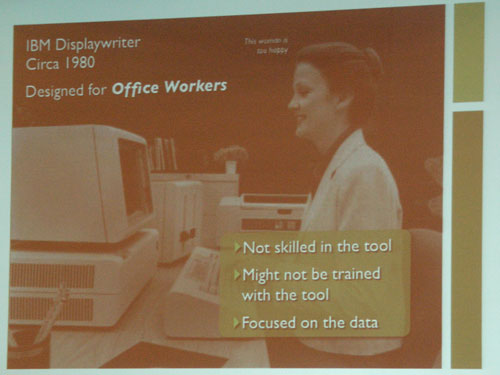 IBM Displaywriter in Jared Spool's presentation