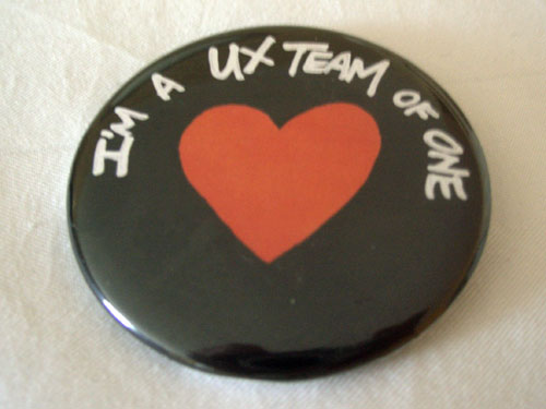 UX team of one badge