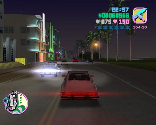 GTA:Vice City version of Ocean Drive