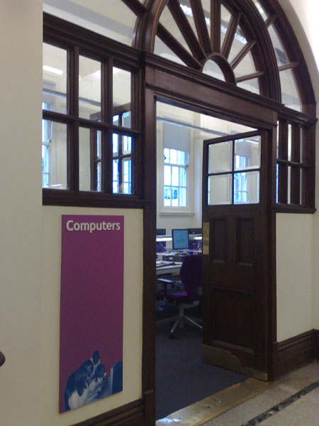 Picture of the Waltham Forest Central Library Computer Room