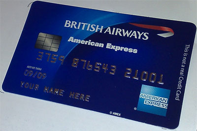 Fake British Airways American Express card