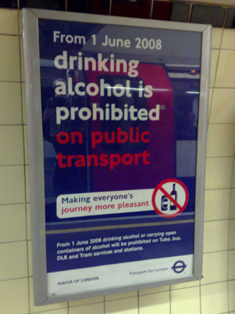 The Boris anti-drinking poster