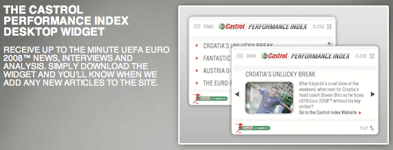 Euro2008 Castrol Widget