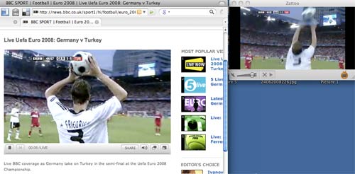 Two Euro 2008 semi-final streams - Zattoo is just ahead of the BBC