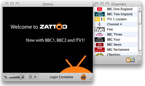 Zattoo channel line-up