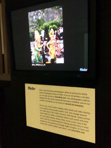 Interactive Flickr panel at the British Library
