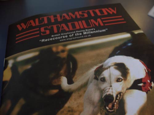 Walthamstow dog stadium programme