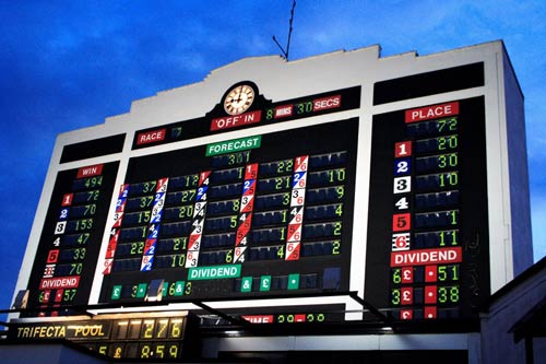 Walthamstow Stadium Tote scoreboard