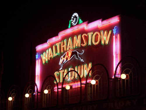 Walthamstow Stadium's neon sign
