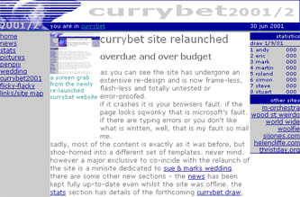 Currybet site in 2001