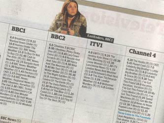 Guardian TV listings