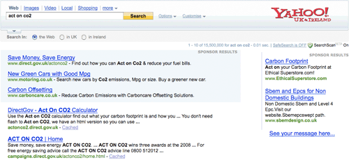 Yahoo! Search for Act On CO2