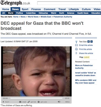 DEC appeal on The Telegraph site