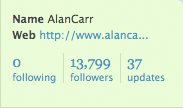 Alan Carr follows nobody