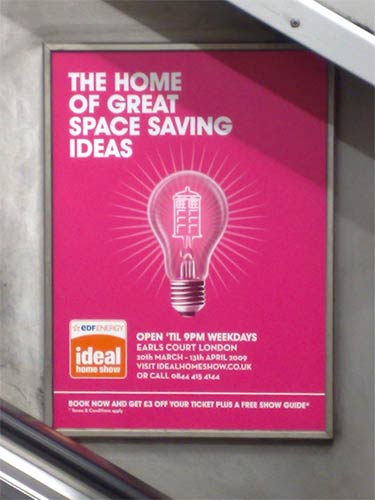 Ideal Home Exhibition TARDIS advert