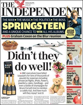 Independent front page
