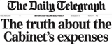 Telegraph headlines