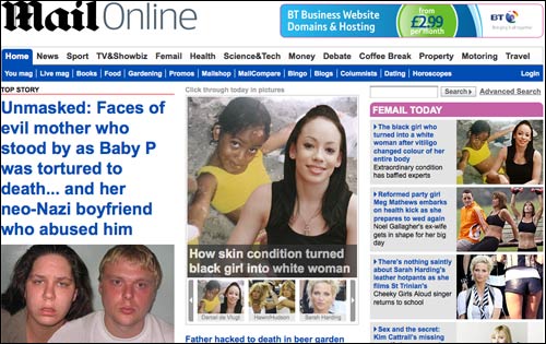 Daily Mail homepage