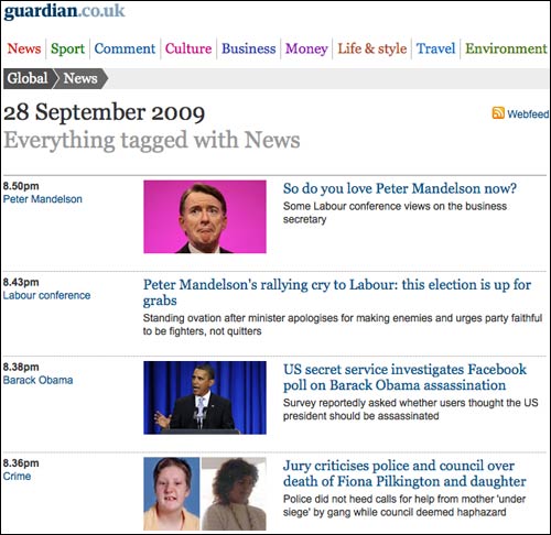 The Guardian's 'river of news'