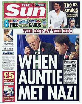 The Sun front page with Twitter paedo story