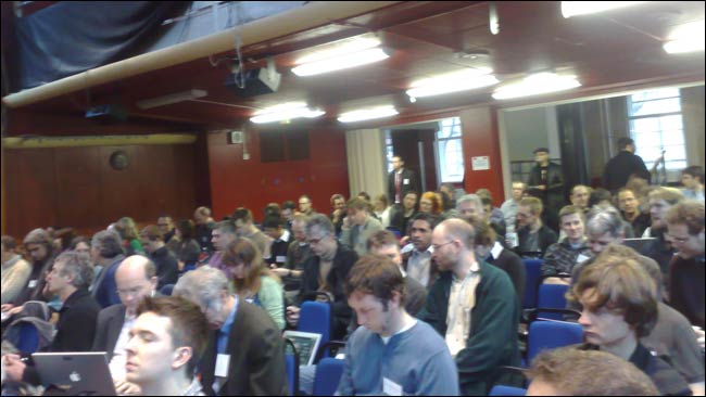 Audience in ULU for the start of the Linked Data day