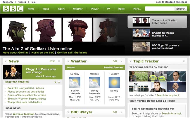 BBC Homepage Beta