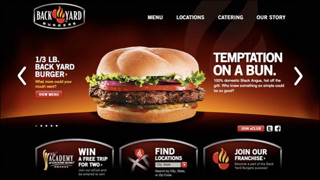 Backyard Burgers website