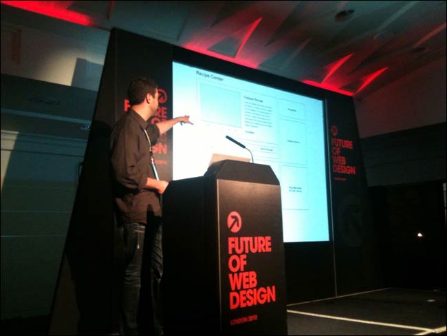 Brad Haynes presenting at 'Future of web design'