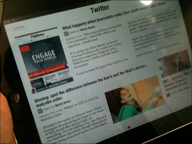 An overview of the Flipboard aplication