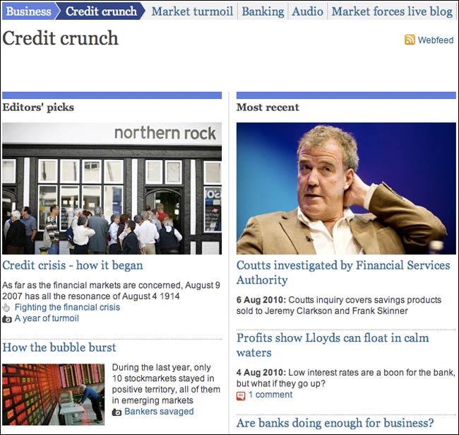 Credit Crunch tag page on guardian.co.uk