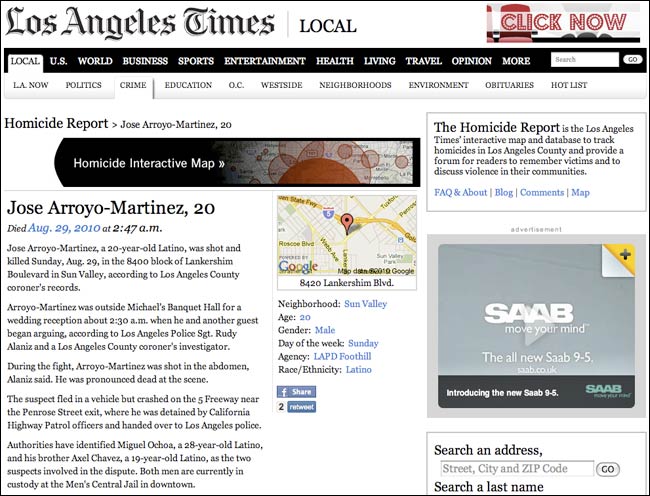 LA Times homicide blog
