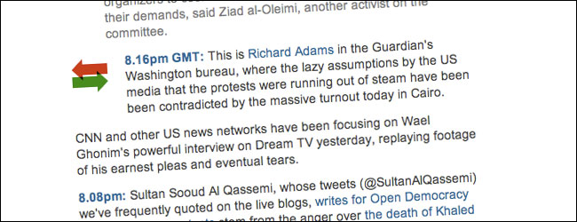 Guardian Liveblog Substitution
