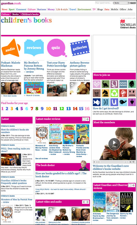 Guardian Children's books site