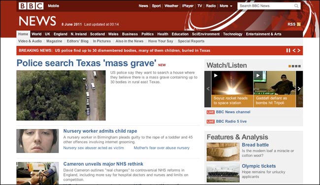 BBC reporting Texas mass grave