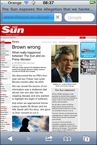 Brown Wrong story on the iPhone