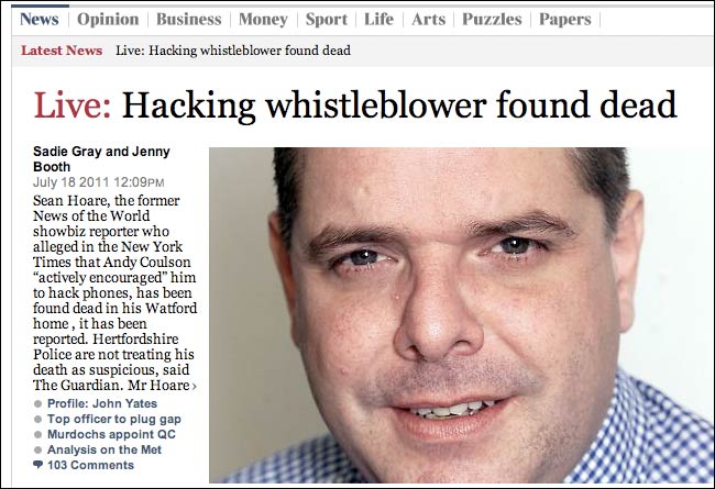 Live Hacking Whistleblower Dead