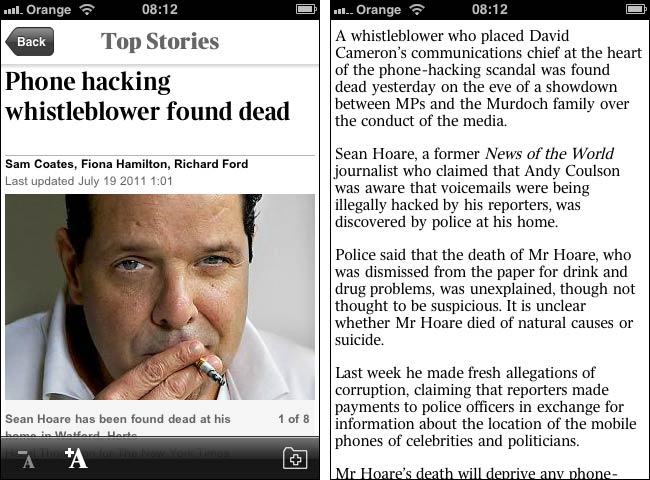 Times App Story View