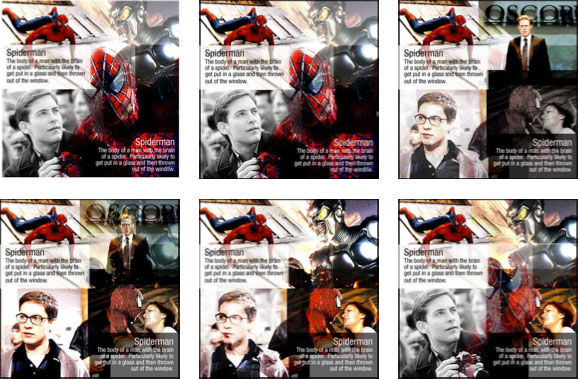BBCi homepage mock-ups featuring Spiderman