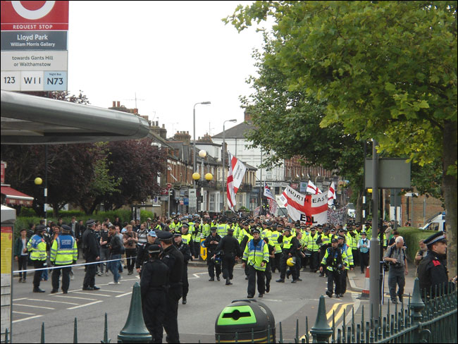 The racist EDL in Walthamstow