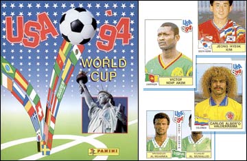 1994 World Cup Panini stickers and album