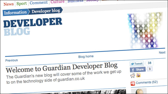 The Guardian's new Developer Blog